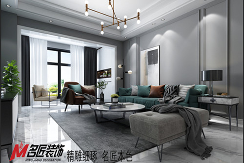 梧州市博愛(ài)新苑現(xiàn)代簡(jiǎn)約風(fēng)格三居室裝修案例